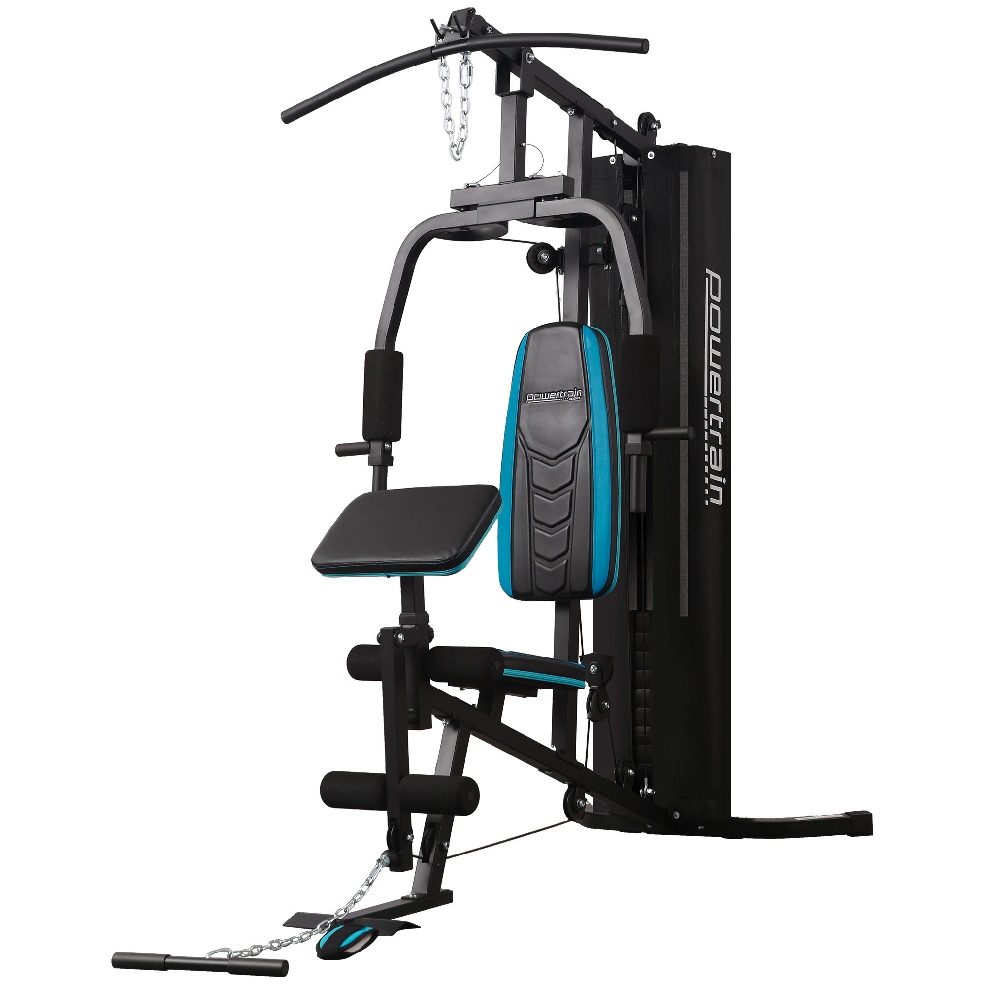V240-HGM-JX-300-202504111505-00 Powertrain JX-300 Multi Station Home Gym 44kg Weight Stack Cable Machine, Curl Pad Leg Extension and Pull-down Bar - Image 1