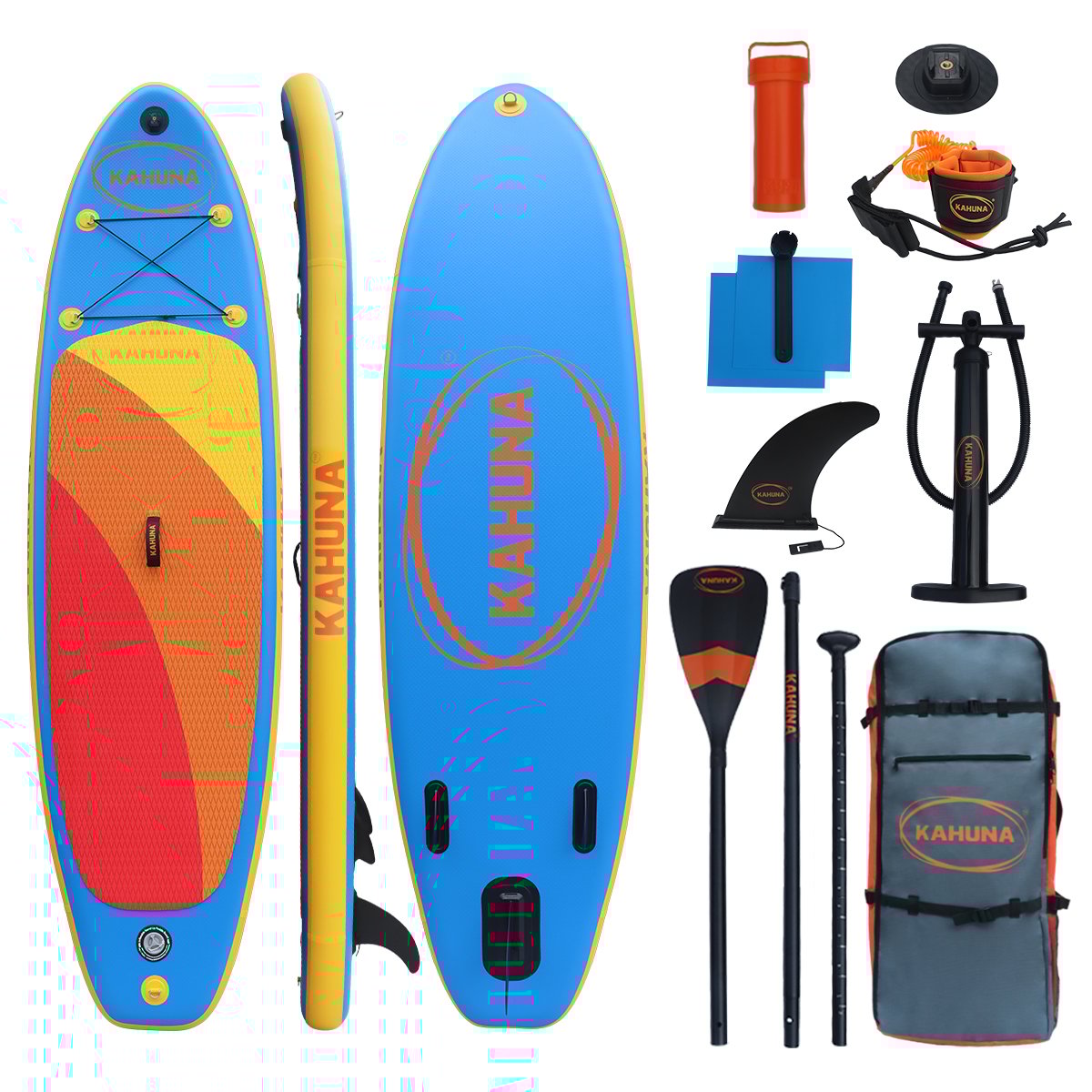 V240-IFB-HLE-305-BU-71007-00 Kahuna Hana Inflatable Stand Up Paddle Board 10FT w/ iSUP Accessories - Image 1