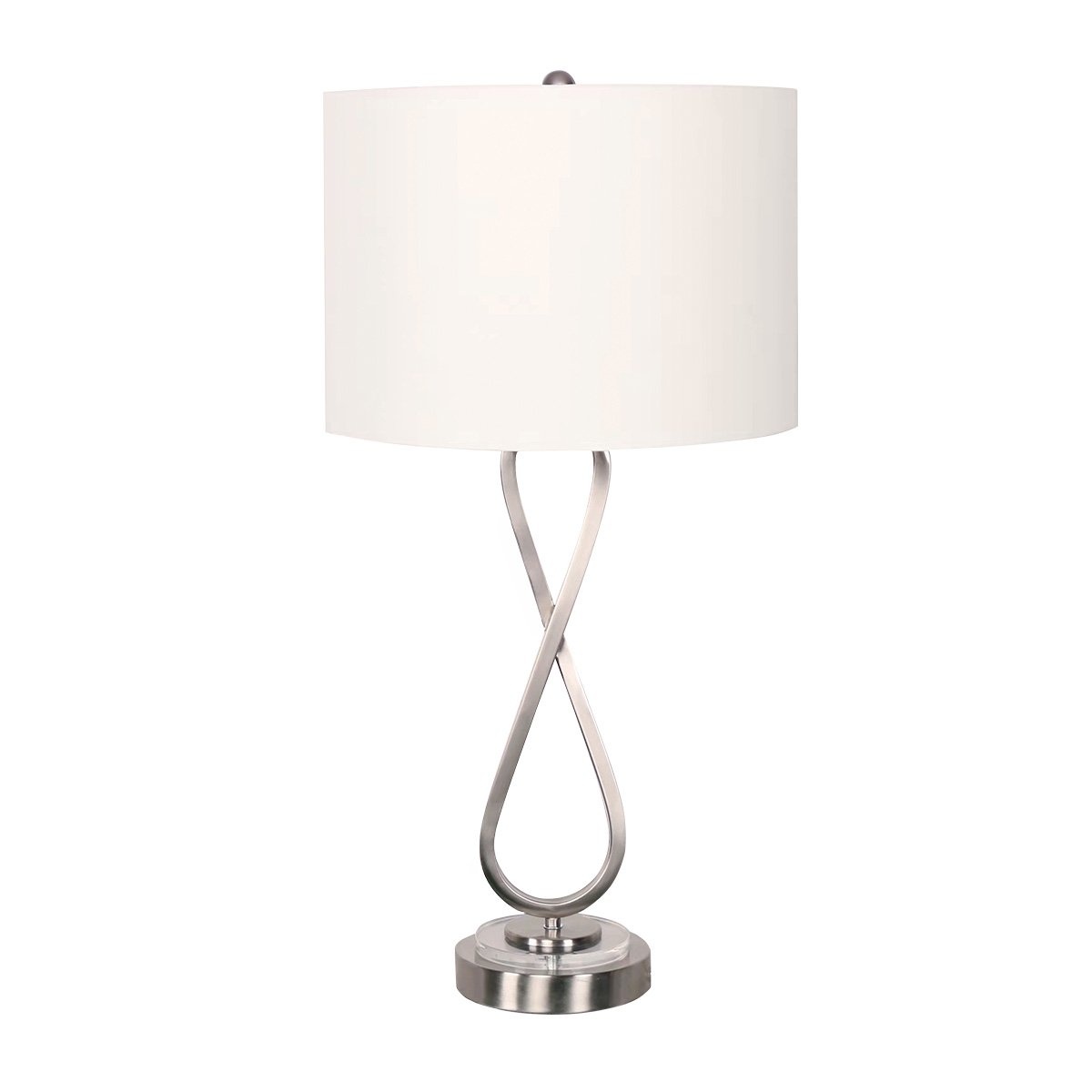 V240-LMP-MLM-4600-96287-00 Sarantino Contemporary Table Lamp In Nickel Finish - Image 1
