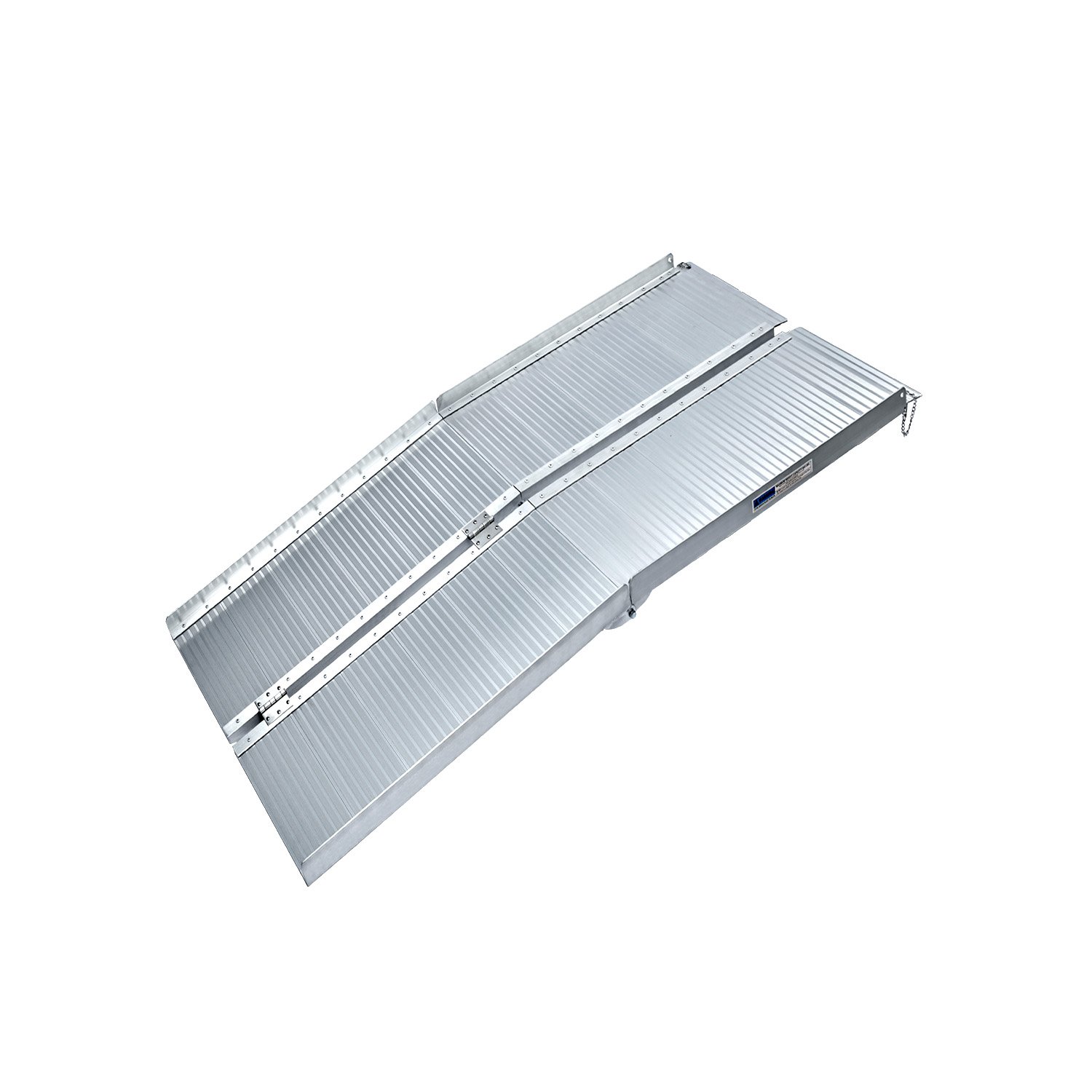V240-RAM-WCR-R02-4FT-67996-00 Kartrite 4ft Aluminium Foldable Wheelchair Ramp Non-Slip R02 Silver - Image 1