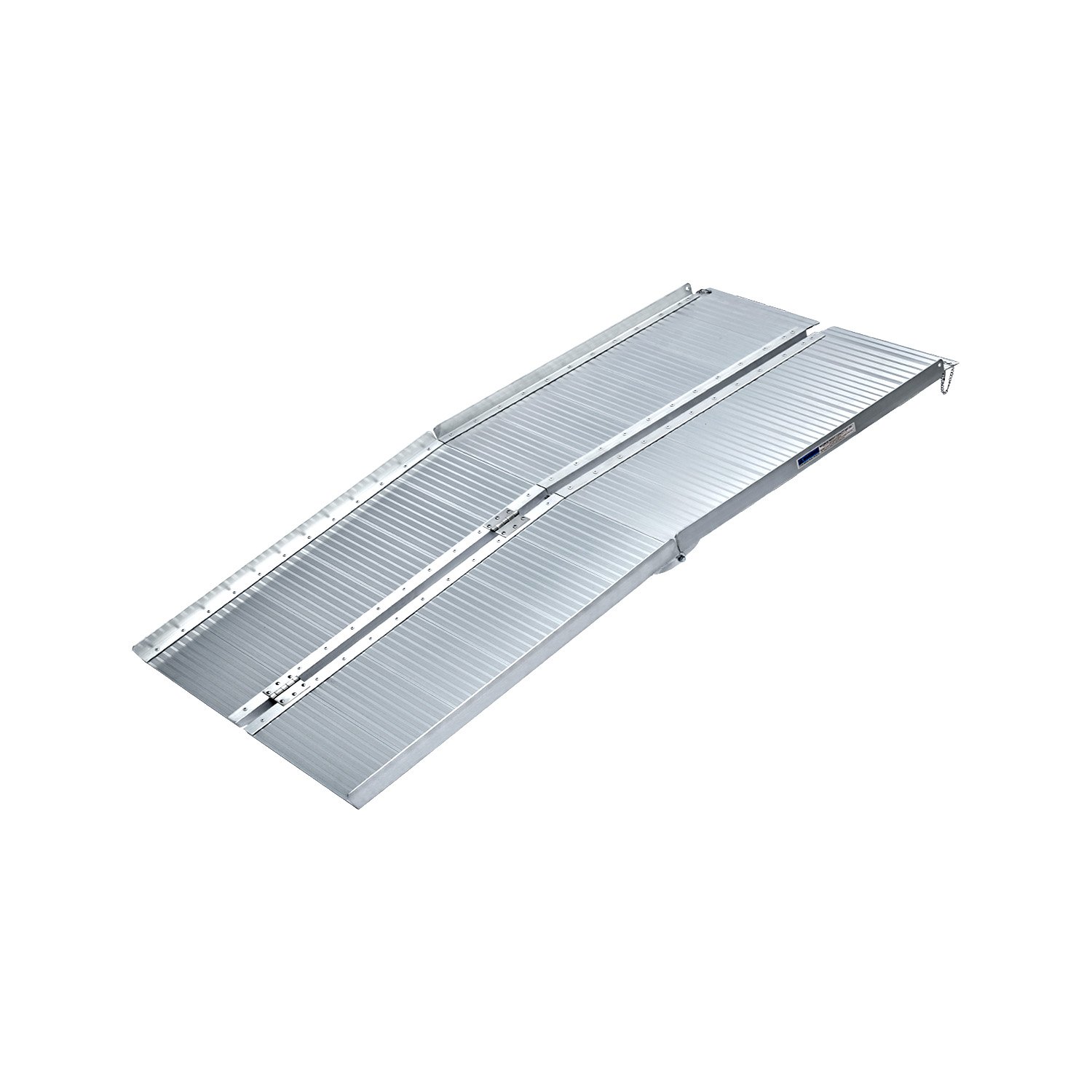 V240-RAM-WCR-R02-5FT-67995-00 Kartrite 5ft Aluminium Foldable Wheelchair Ramp Non-Slip R02 Silver - Image 1