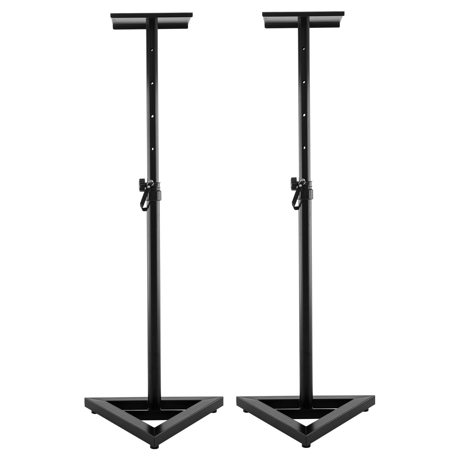 V240-STD-SPK-71690-00 Karrera Adjustable Floor Speaker Stand Surround Sound - Black - Image 1