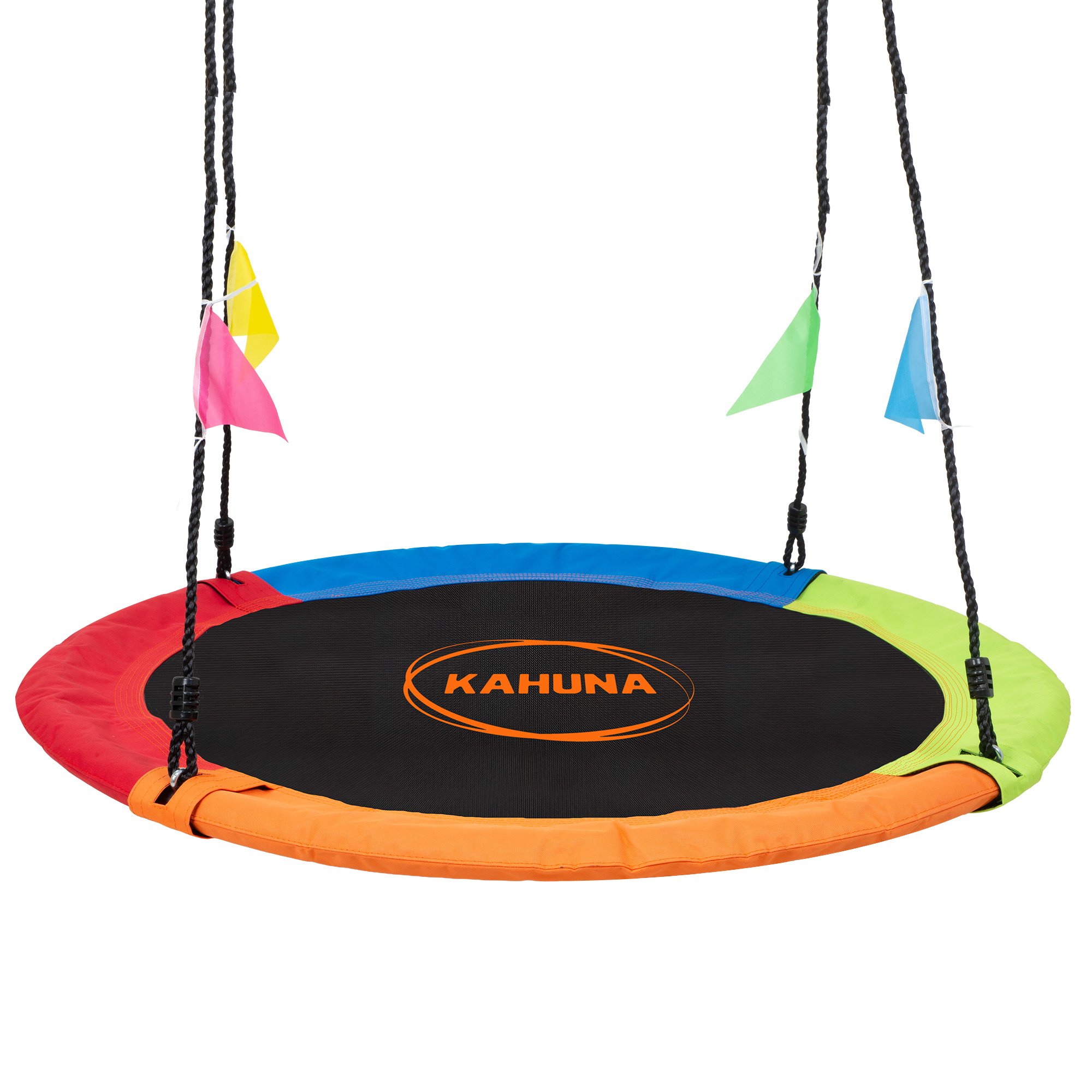 V240-SWG-KAH-ZH-48-202506041126-00 Kahuna Kids 1.2m Tree Saucer Swing Set Round 400kg With Straps Capacity Outdoor - Image 1