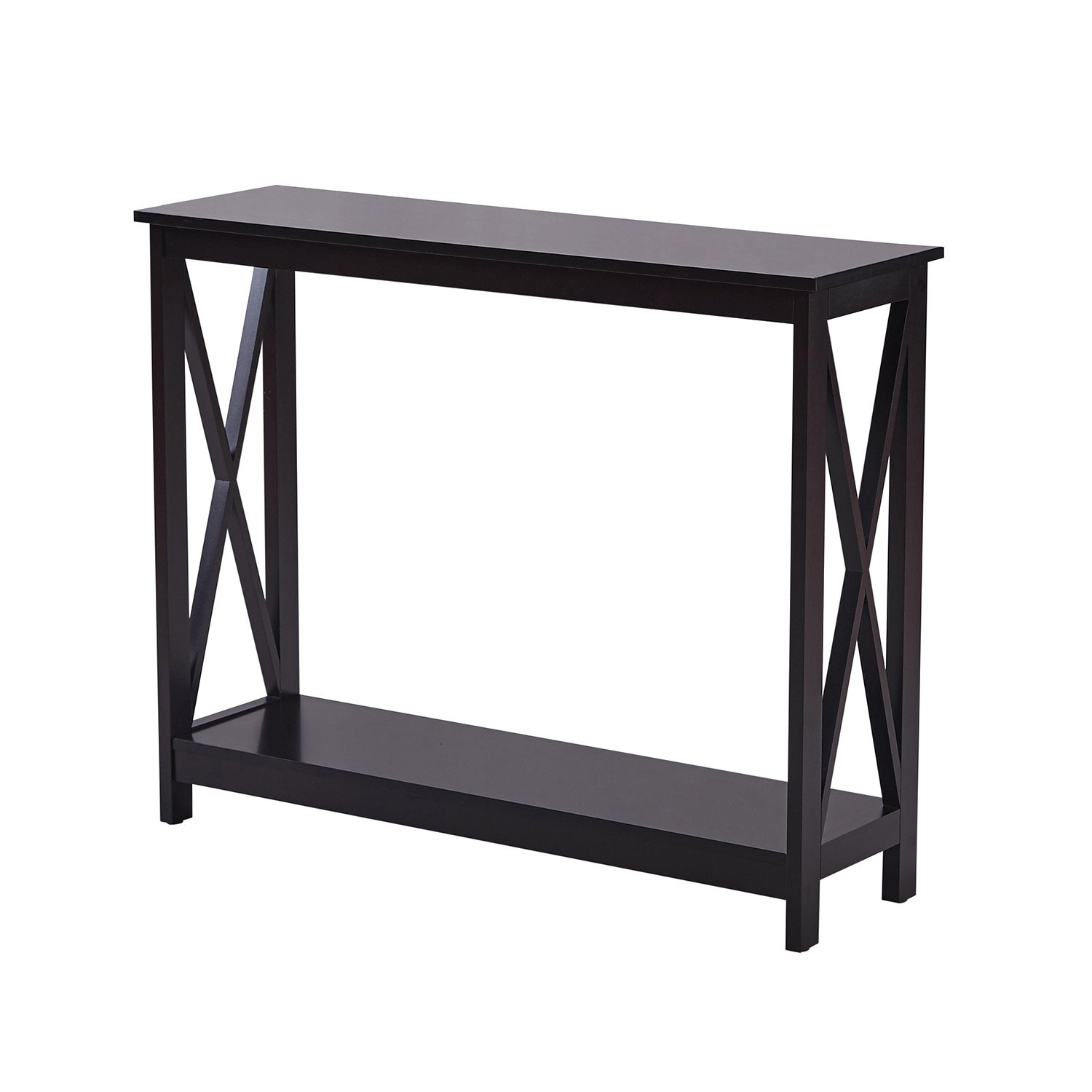 V240-TBL-008-3JJ-BL-202505071220-00 Sarantino Isla X-Frame Console Table in Black - Image 1