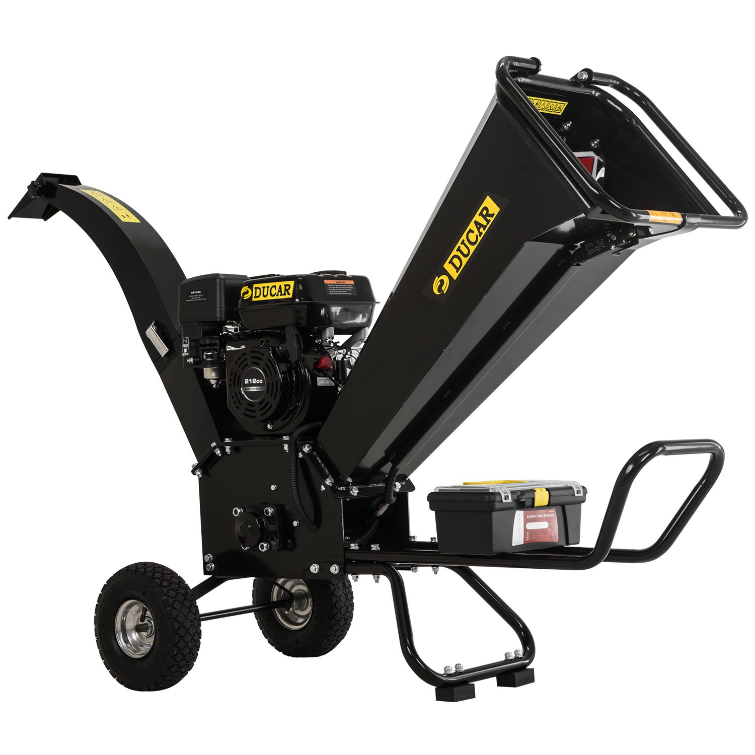 V240-WCP-K70-BK-218416-00 Ducar K70 7HP Wood Chipper Shredder Mulcher Grinder Petrol in Black - Image 1