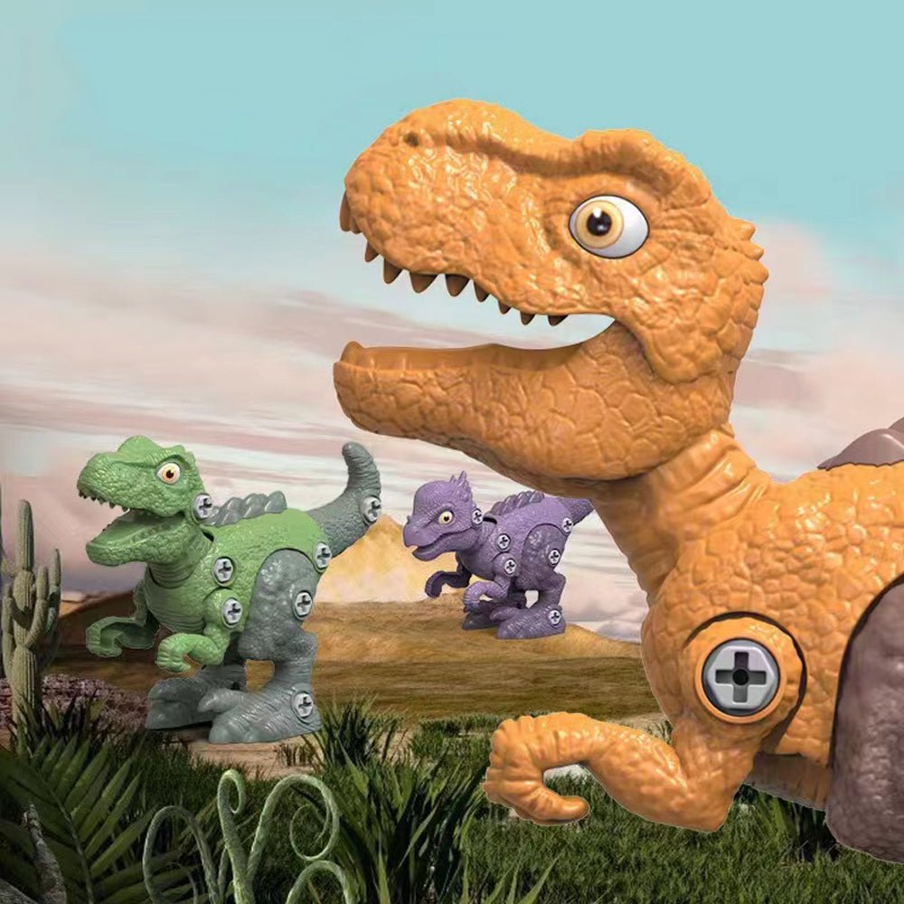 V255-DINOSET-5-52718-00 Disassemble Blocks Jurassic Dinosaurs Building Blocks Toys Battery Drill Tyrannosaurus Rex Wyvern Velociraptor Stegosaurus 5 - Image 1