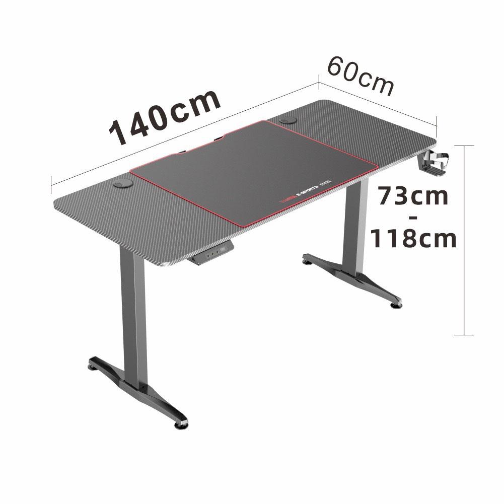 V255-GAMINGSD-1460-52263-00 Gaming Standing Desk Home Office Lift Electric Height Adjustable Sit To Stand Motorized Standing Desk 1460 - Image 1