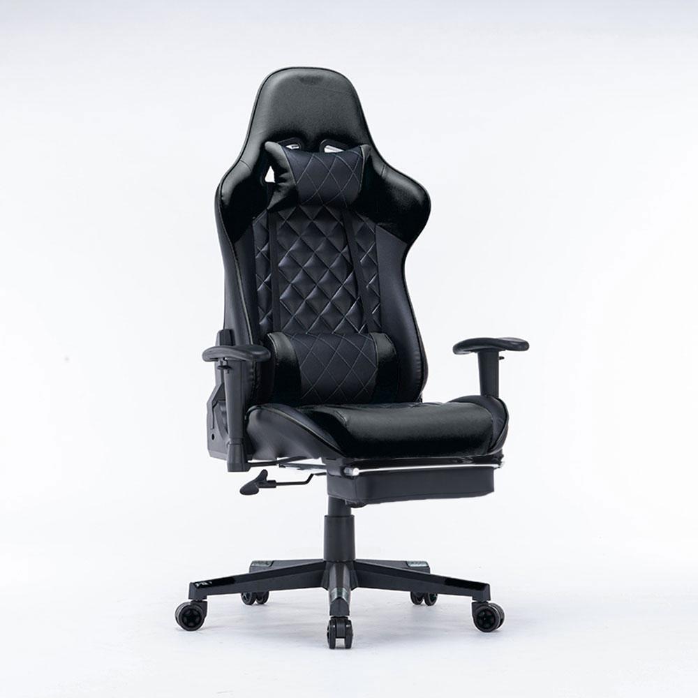 V255-GCHAIRBK-32-52366-00 Gaming Chair Ergonomic Racing chair 165° Reclining Gaming Seat 3D Armrest Footrest Black - Image 1