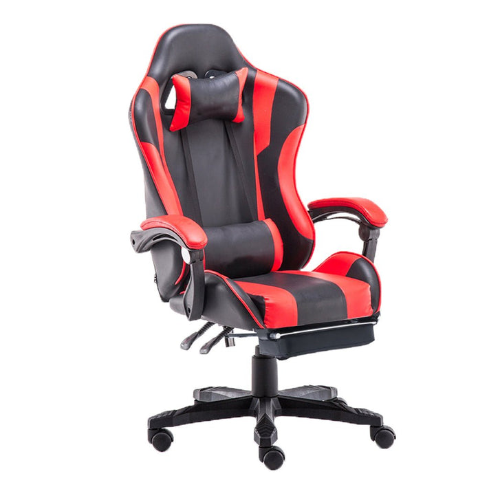V255-LGCHAIR-RED-52393-00 Gaming Chair Office Computer Seating Racing PU Executive Racer Recliner Large Black Red - Image 1