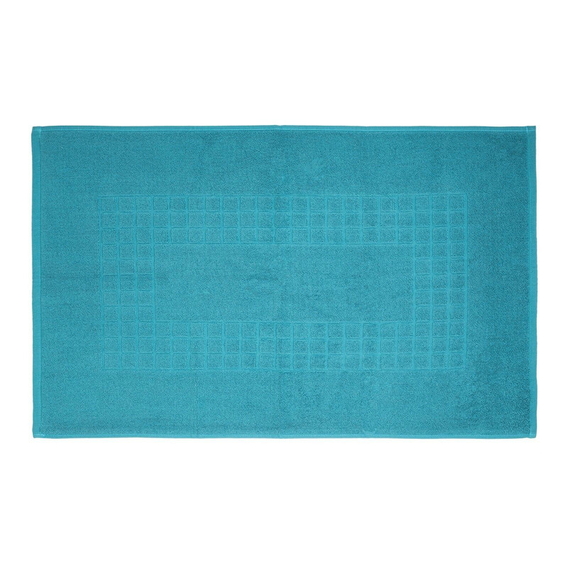 V262-CR-STK-016P-s-l1600-9-00 Microfiber Soft Non Slip Bath Mat Check Design (Petrol) - Image 1