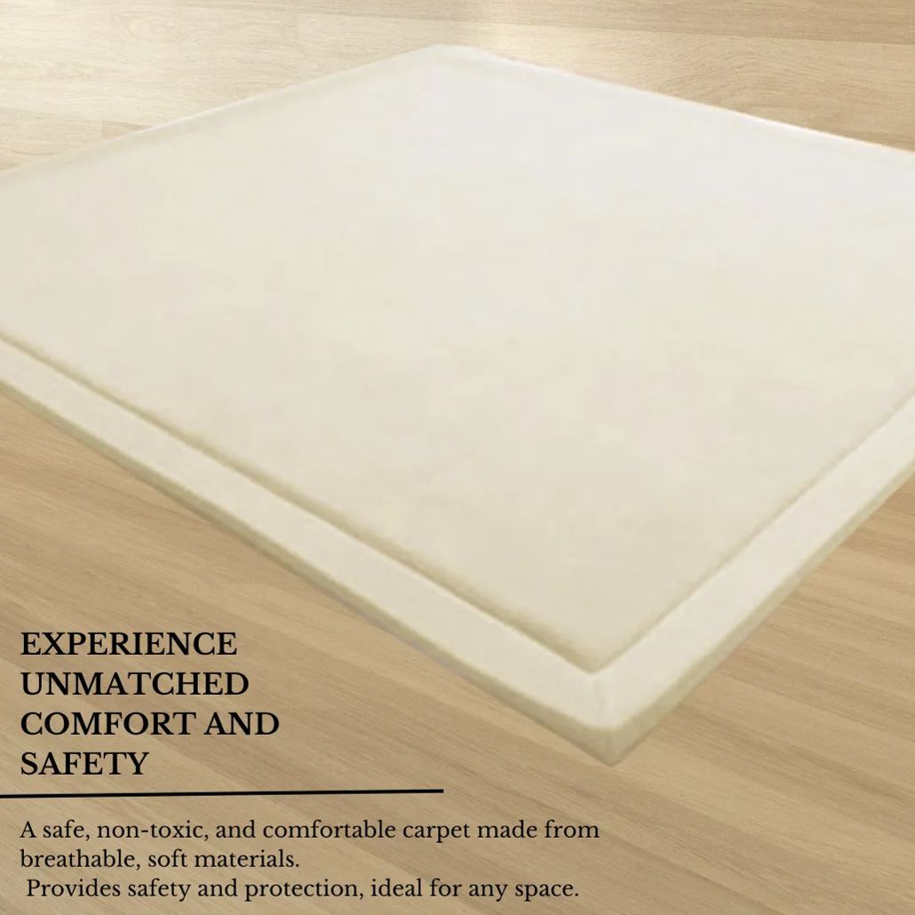 V262-LGH-0091B-1-172701-00 Soft Touch Ultra Plush Memory Foam Tatami Soft Ivory Mat - 200 X 300 CM - Image 1