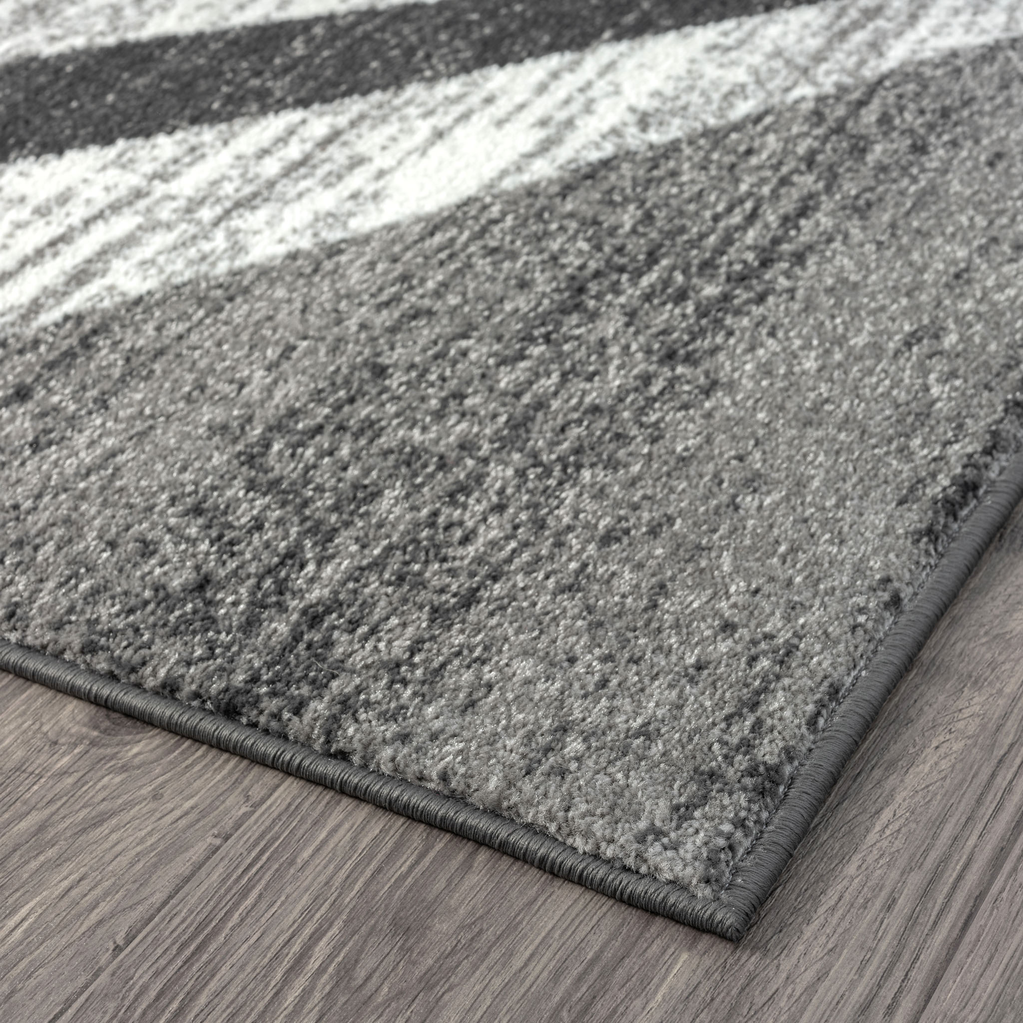 V262-LGH1201702317GRE-172808-00 Adore Geometric Textural Rug - Grey - 120x170 - Image 1