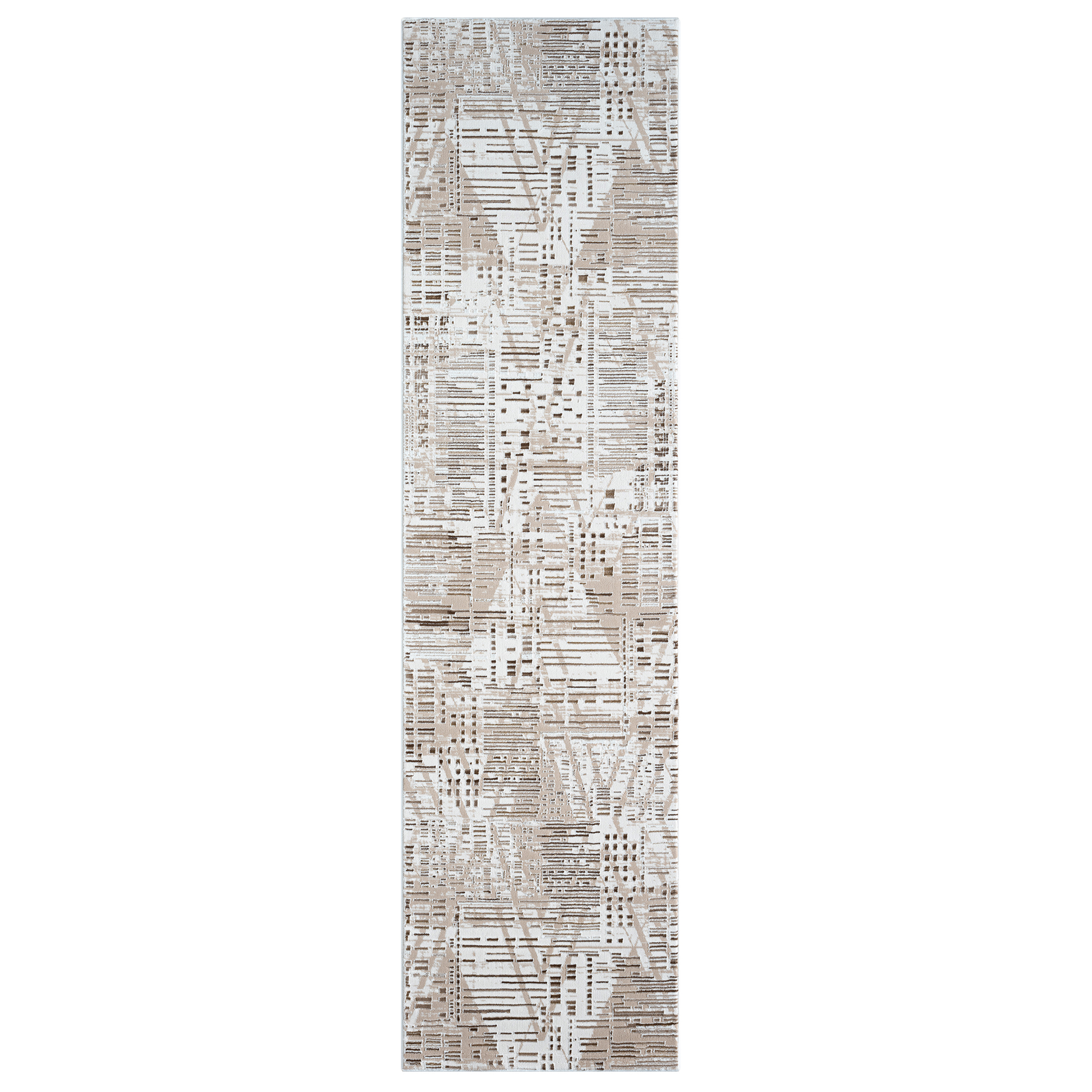 V262-LGH80300473TAU-172835-00 Grande Jacquard Rug - Taupe - 80x300 - Image 1