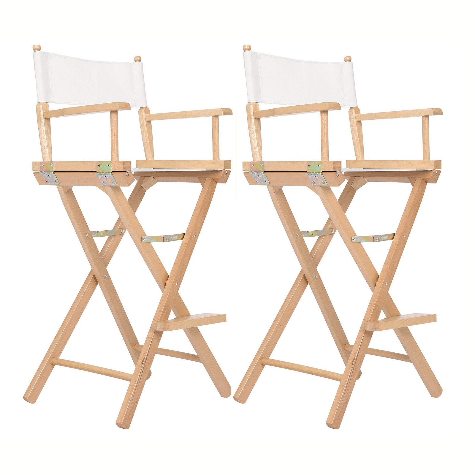V274-FT-6015DC-WD2-209859-00 2X Director Movie Folding Tall Chair 76cm Beech WOOD HUMOR - Image 1
