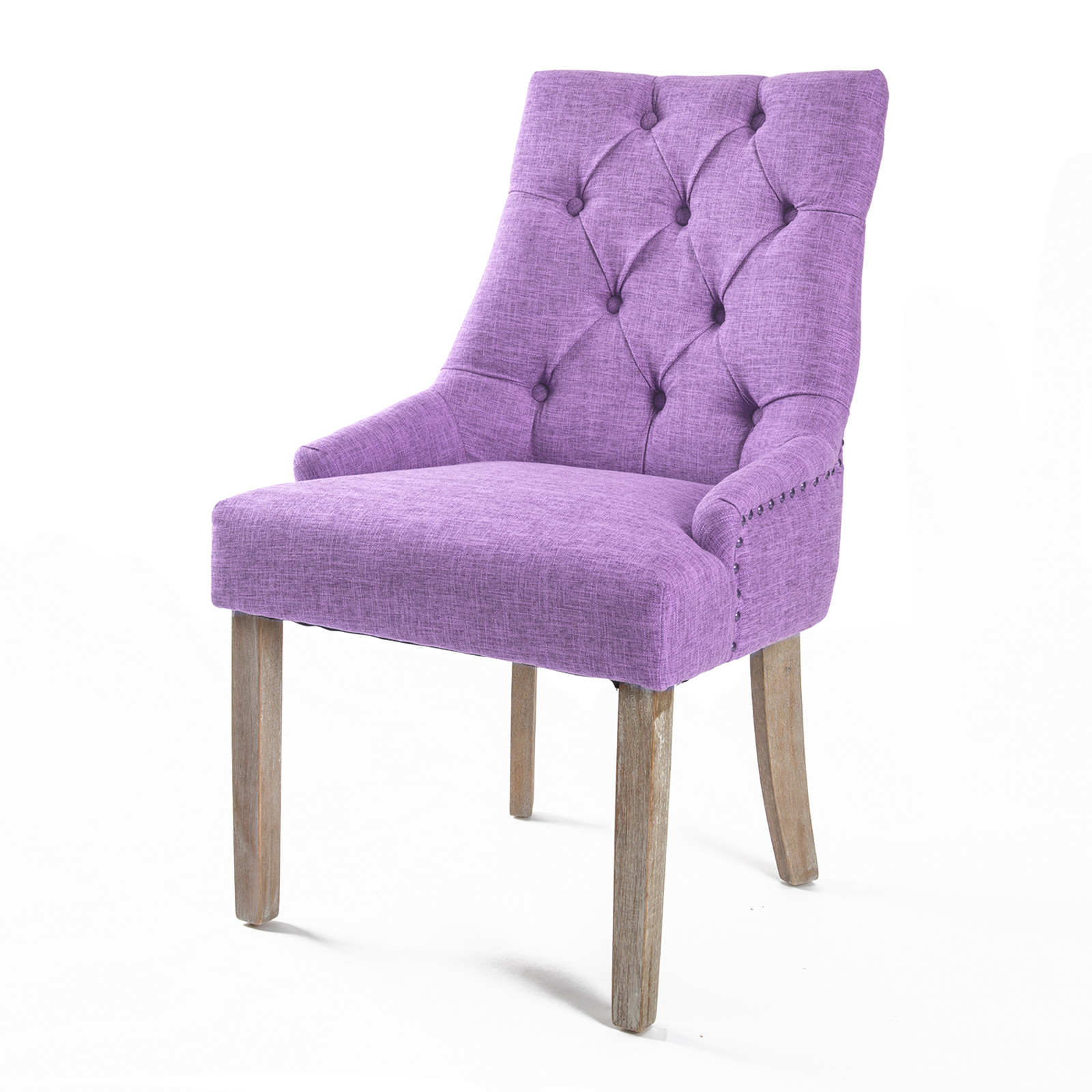 V274-FT-FC8443-VT1-FT-FC8443-VT1-00 French Provincial Dining Chair Oak Leg AMOUR VIOLET - Image 1