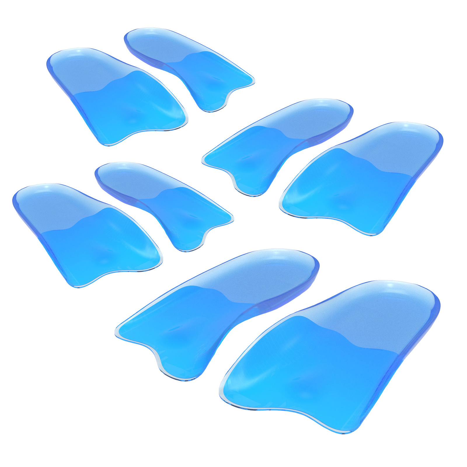 V274-GM-BI-INSOLE-HF-L4-52591-00 4X Pair Half Insoles Shoe Inserts L Size Gel Arch Support Foot Pad - Image 1