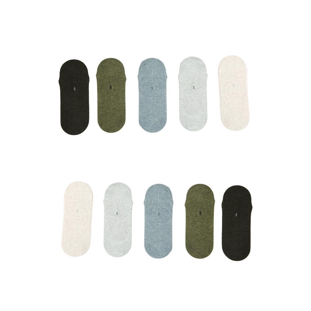 V274-GM-RXCNOS-M10-MUT-191492-00 10X Rexy Daily No Show Ankle Socks Medium Non-Slip Breathable MULTI COLOUR - Image 1