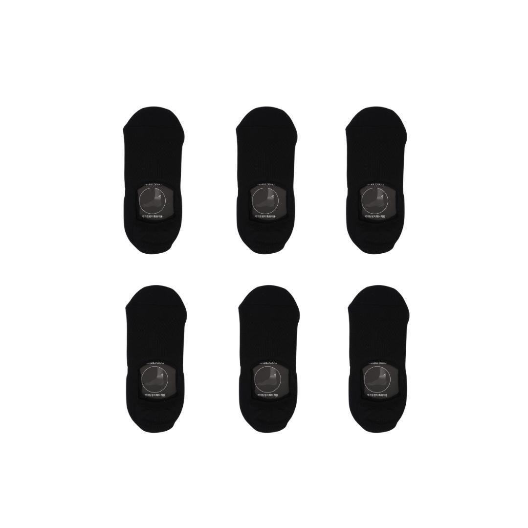 V274-GM-RXCNOS-S6-BK-191559-00 6X Rexy Cushion No Show Ankle Socks Small Non-Slip Breathable BLACK - Image 1