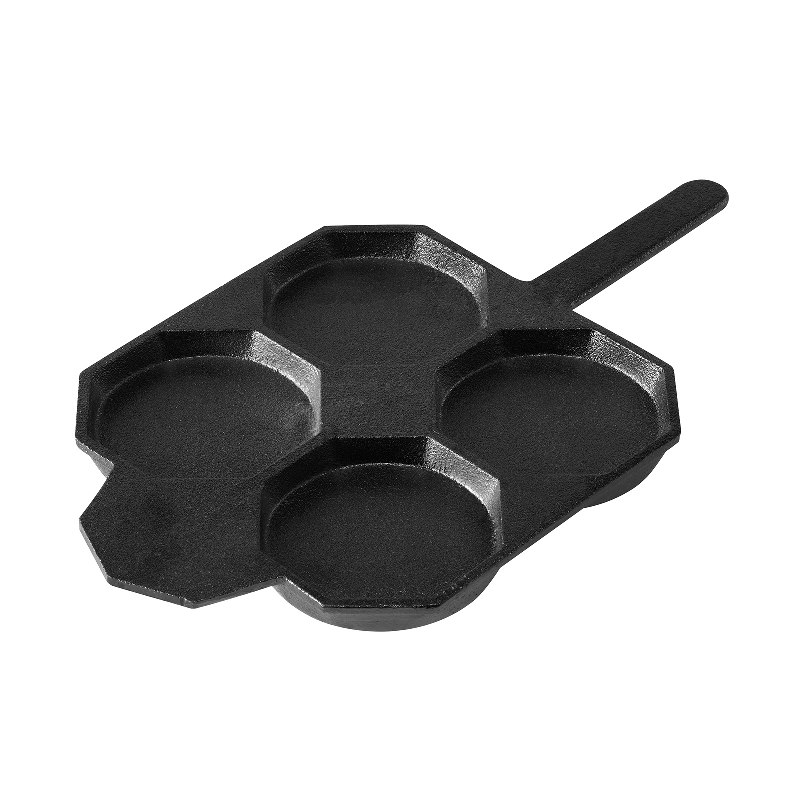 V274-HA-MM-EGG4-BK-HA-MM-EGG4-BK-00 Cast-Iron Traditional Egg Pan Pre-seasoned Non-Stick 23cm - Image 1