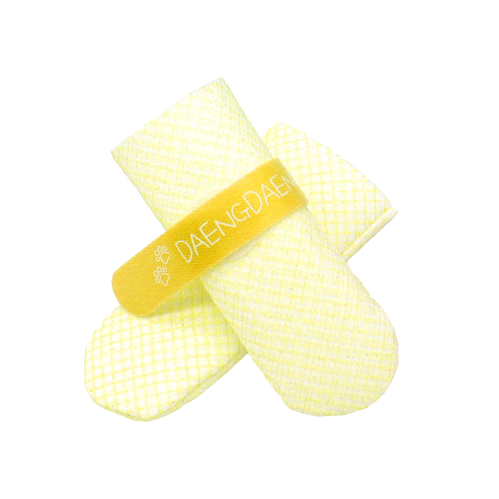 V274-PET-MIR-DDSHOEXS-YE-PET-MIR-DDSHOEXS-YE-00 28pc X Dog Shoes Waterproof Disposable Boots Anti-Slip Pet Socks XS YELLOW - Image 1
