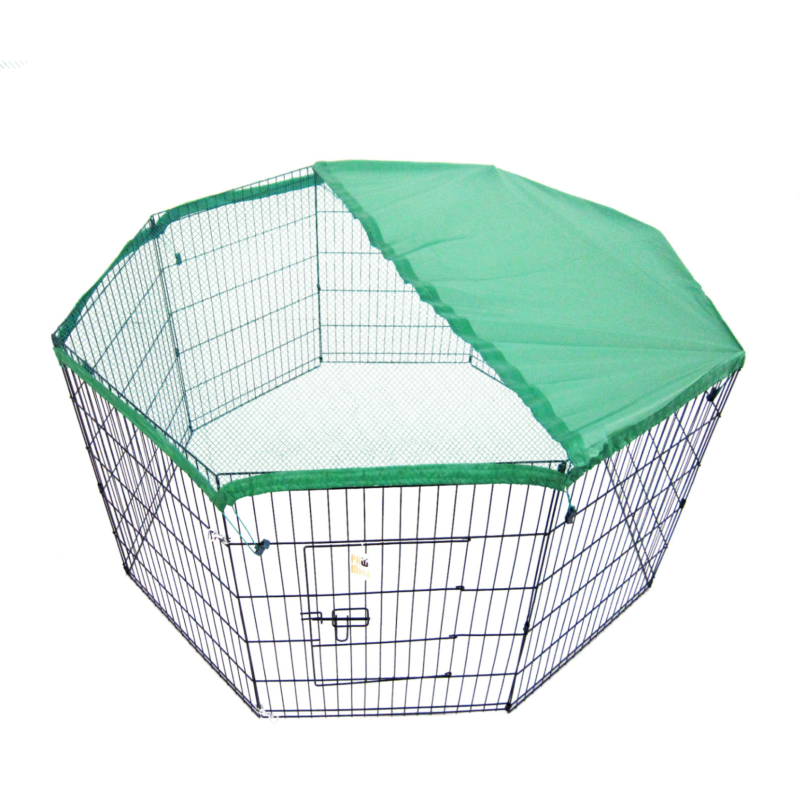 V274-PET-PP30-PPCV30-GN-PET-PP30-PPCV30-GN-00 Pet Playpen Foldable Dog Cage 8 Panel 30in with Cover - Image 1