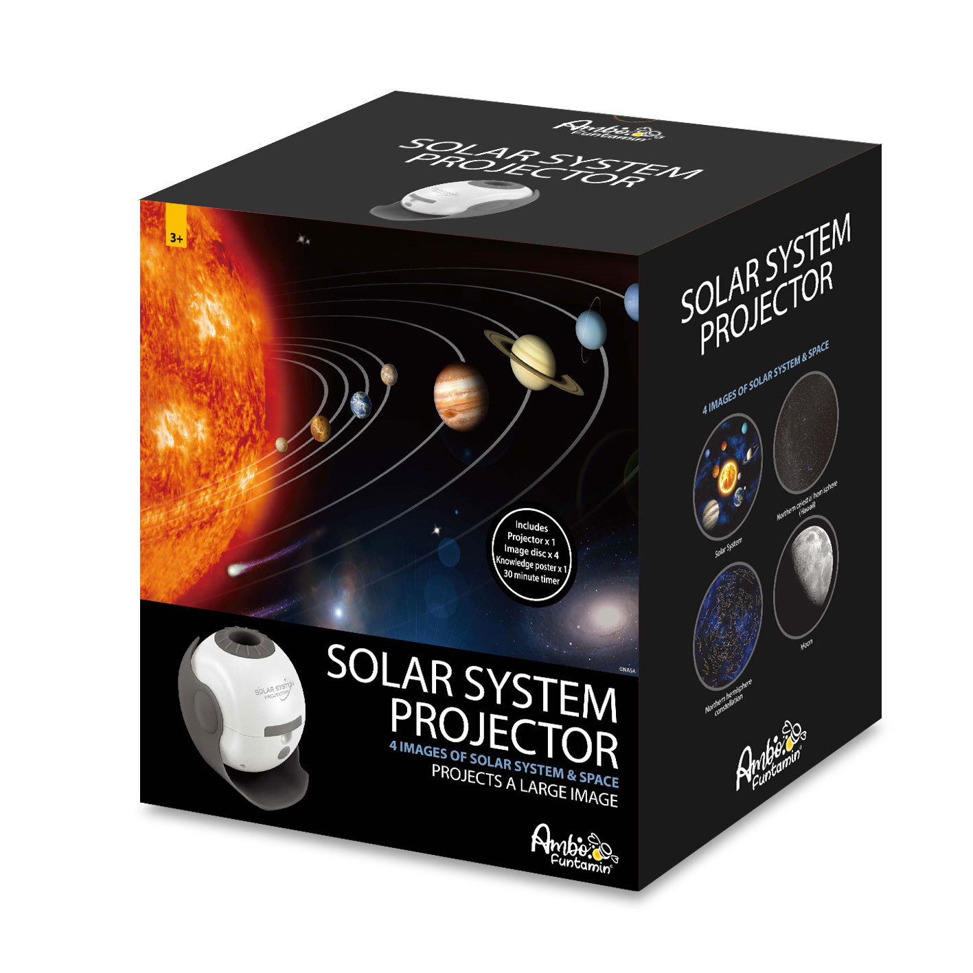 V274-TOY-KN-ASOLAP-191561-00 Solar System Star Light Projector STEM Toy - Space Planet Moon Galaxy Night Lights - Image 1