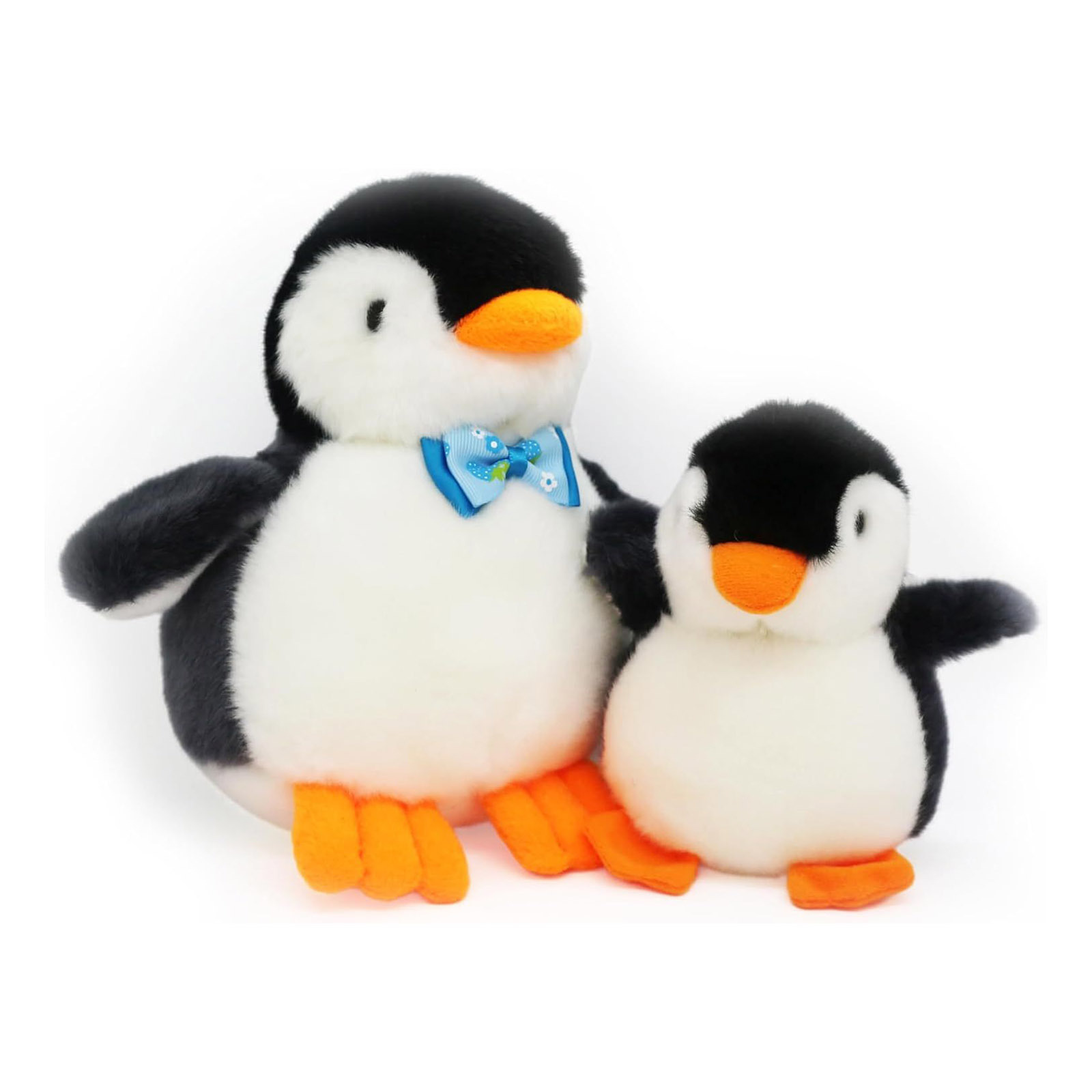 V274-TOY-KN-F-PLUSPNB2P-209848-00 2X Plush Penguin Keychain Or Doll With Sound Activation BLACK - Image 1