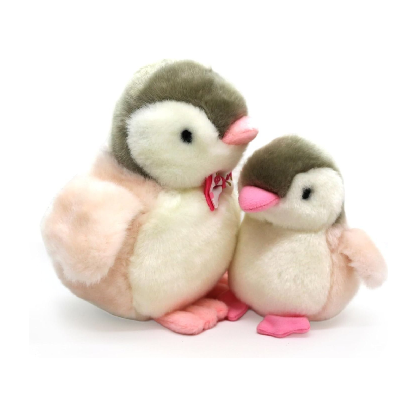V274-TOY-KN-F-PLUSPNP2P-209850-00 2X Plush Penguin Keychain Or Doll With Sound Activation PINK - Image 1