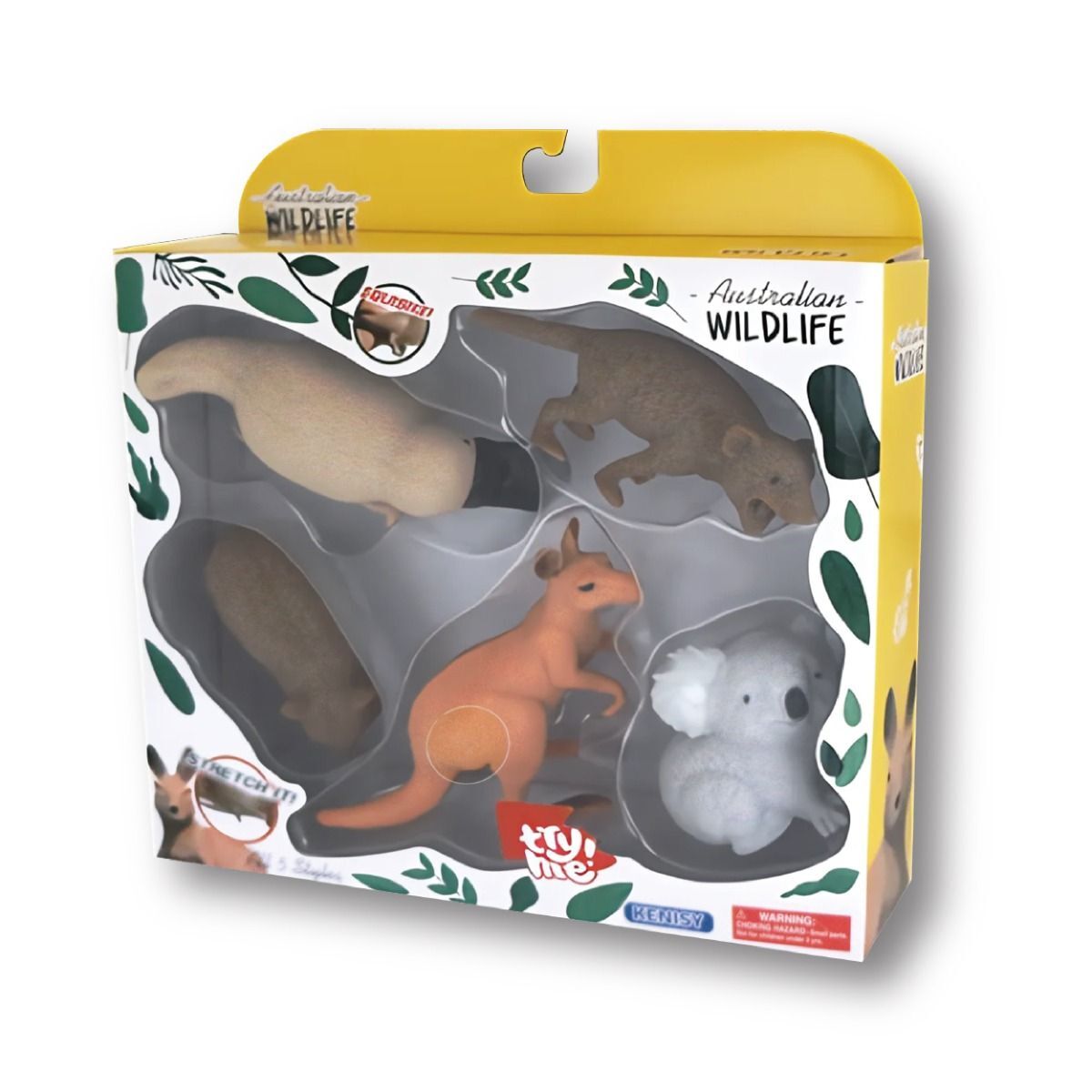 V274-TOY-KN-F-SQAUWAN-B-208845-00 Stretchy Squishy Australian Wildlife Gift Set - Sensory Stimulation Animal Toys - Image 1