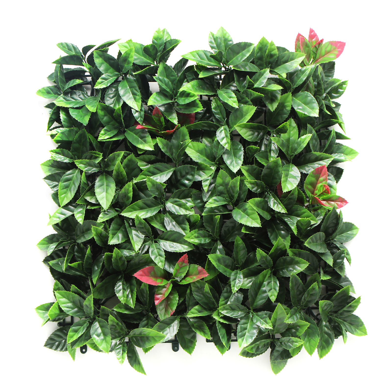 V278-4-X-CCGA008-PHOTINIA-67829-00 YES4HOMES 4 x Garden Vertical Wall Hanging Artificial Plants Interlocking Tile Hedge Green UV 50x50cm - Image 1