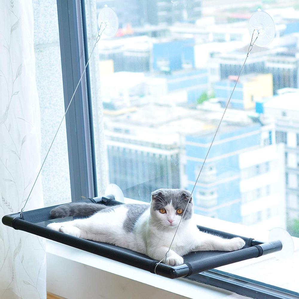 V278-68274-66765-00 Pet Cat Window Mounted Durable Seat Hammock Perch Bed Hold Up To 20 kg - Image 1