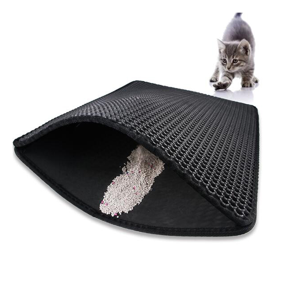 V278-68281-77414-00 YES4PETS Double Layer Cat Litter Tray Trap Mat Catch Cat Litter House Box Pad Toilet Mat - Image 1