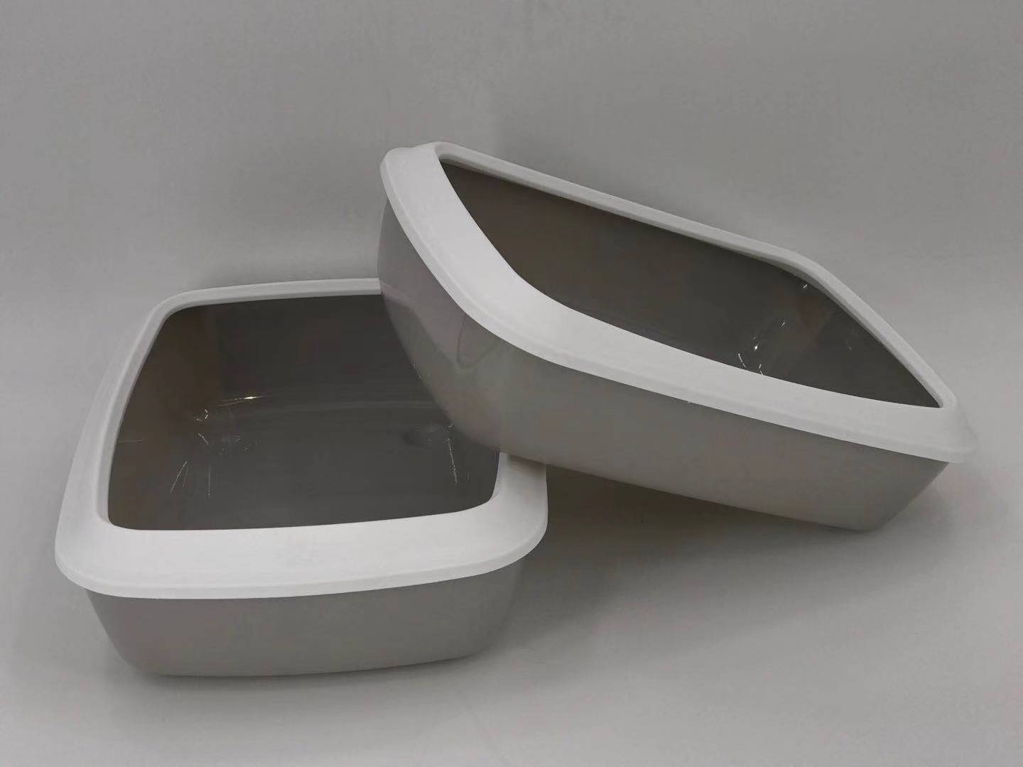 V278-70123-TWO-CAT-LITTER-TRAY-87065-00 YES4PETS 2 X Small Portable Cat Kitten Toilet Litter Box Tray - Image 1