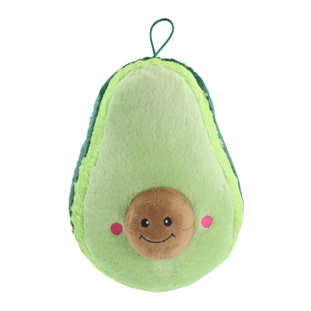 V278-82454-TWO-PET-AVOCADO-TOY-67820-00 YES4PETS 2 x Pet Puppy Dog Toy Play Animal Plush Toy Soft Dog Toy Mega Avocado Plush Toy 25X20X17cm - Image 1