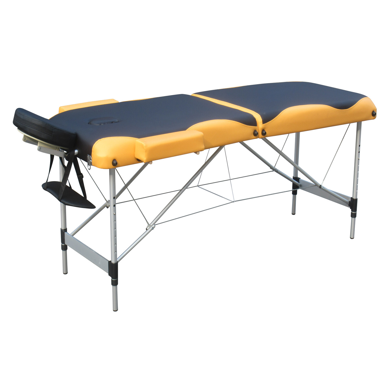 V278-ALUM-FOLD2-670-BO-65536-00 YES4HOMES 2 Fold Portable Aluminium Massage Table Massage Bed Beauty Therapy - Image 1