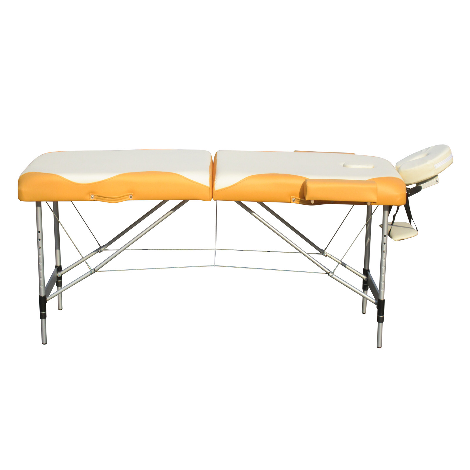 V278-ALUM-FOLD2-670-CO-65535-00 YES4HOMES 2 Fold Portable Aluminium Massage Table Massage Bed Beauty Therapy - Image 1