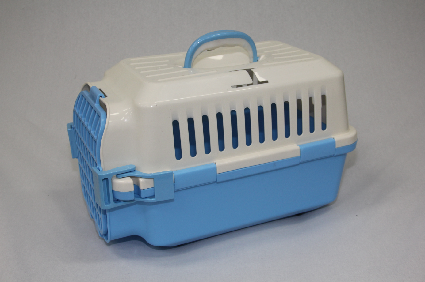 V278-BP148-CARRIER-S-BLUE-67854-00 YES4PETS Small Dog Cat Crate Pet Carrier Rabbit Guinea Pig Cage With Tray-Blue - Image 1