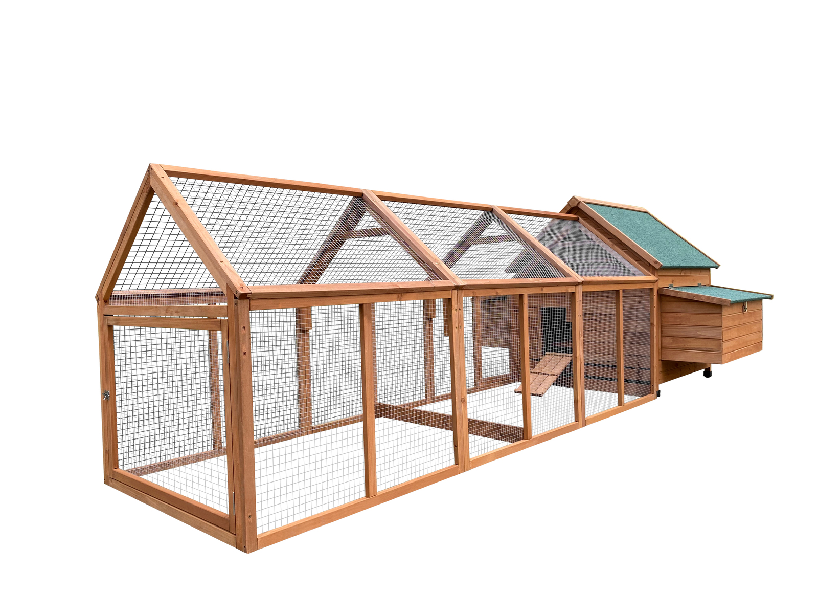 V278-CAGE32-W-PET-250-RUN-187670-00 YES4PETS 350 CM XXL Chicken Coop Rabbit Hutch Ferret Cage Hen Chook Cat Kitten House With Run - Image 1