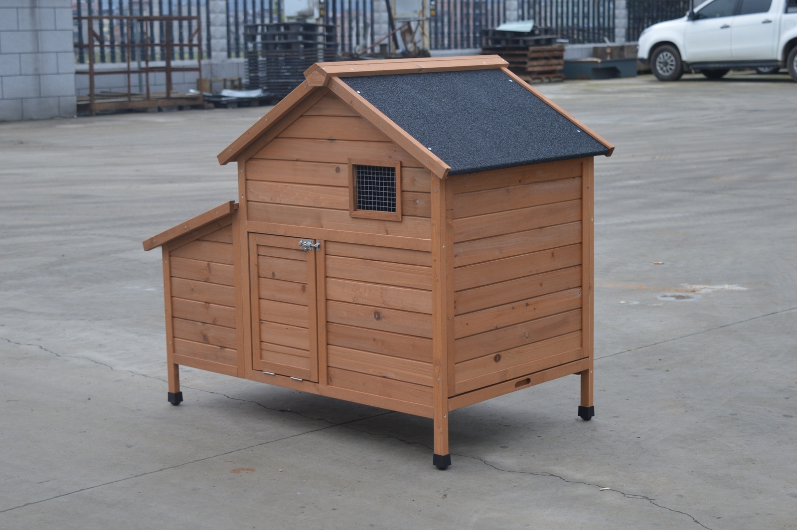 V278-CC337-BROWN-69710-00 YES4PETS Brown Chicken Coop Rabbit Hutch Cat Cage Hen Chook House - Image 1