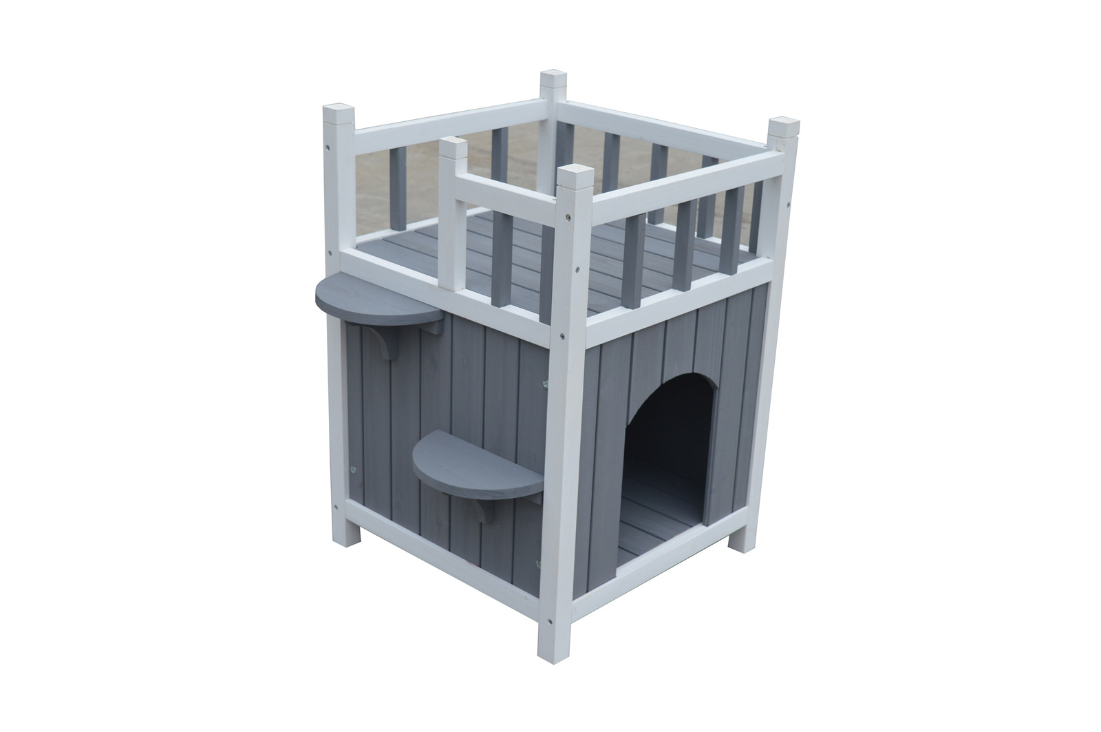 V278-CH363-PS7438-67806-00 YES4PETS Cat Shelter Condo with Escape Door Rabbit Kitty Dog House Cave - Image 1