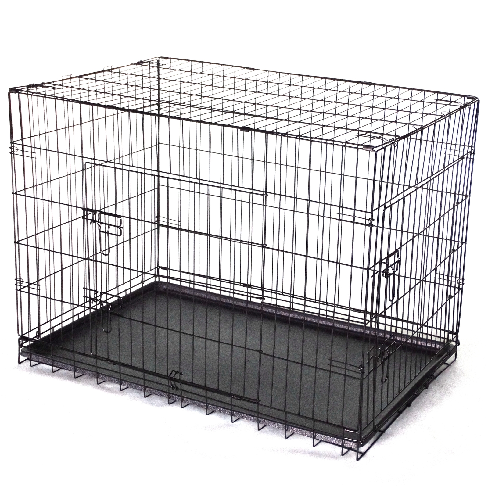 V278-CR30-85637-00 YES4PETS 30' Collapsible Metal Dog Crate Cage Cat Carrier With Tray - Image 1