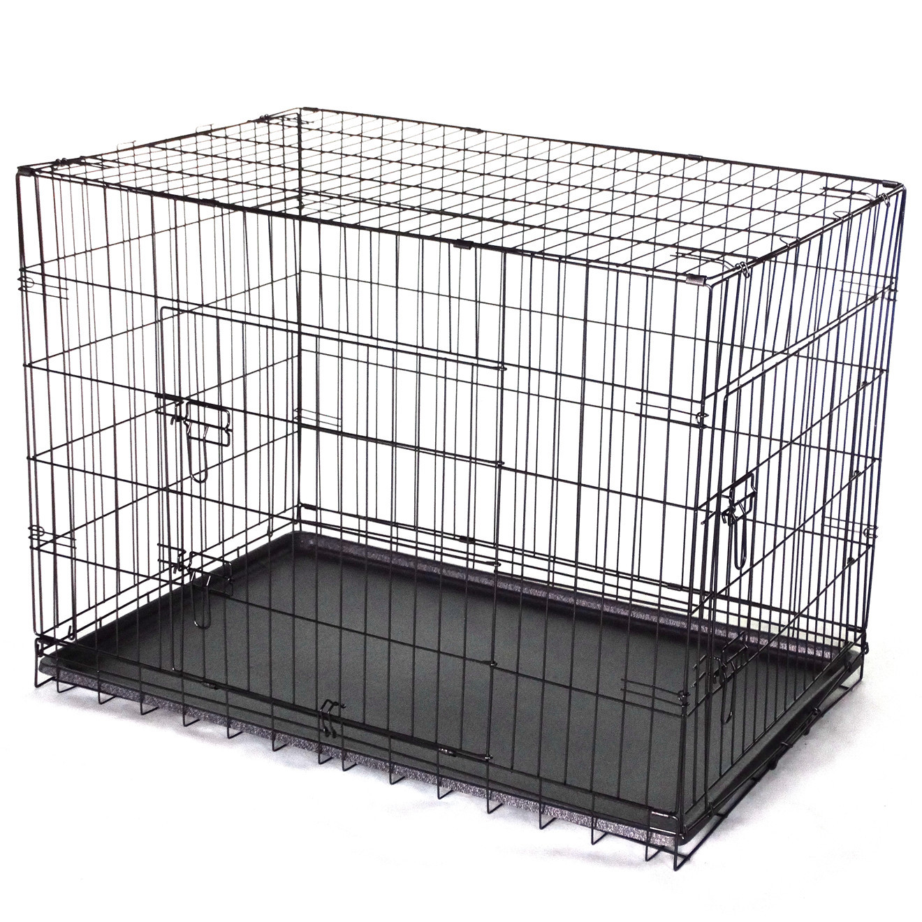 V278-CR42-85610-00 YES4PETS 42' Collapsible Metal Dog Cat Puppy Rabbit Puppy Crate Cage - Image 1