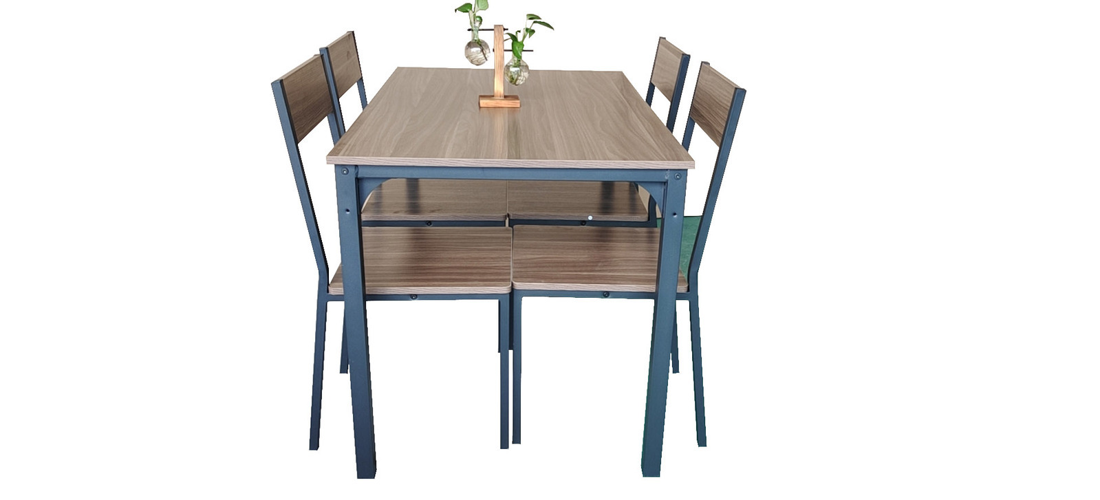 V278-DINING-TABLE-SET-9017-DB-69812-00 YES4HOMES 5 Piece Kitchen Dining Room Table and Chairs Set Furniture - Image 1