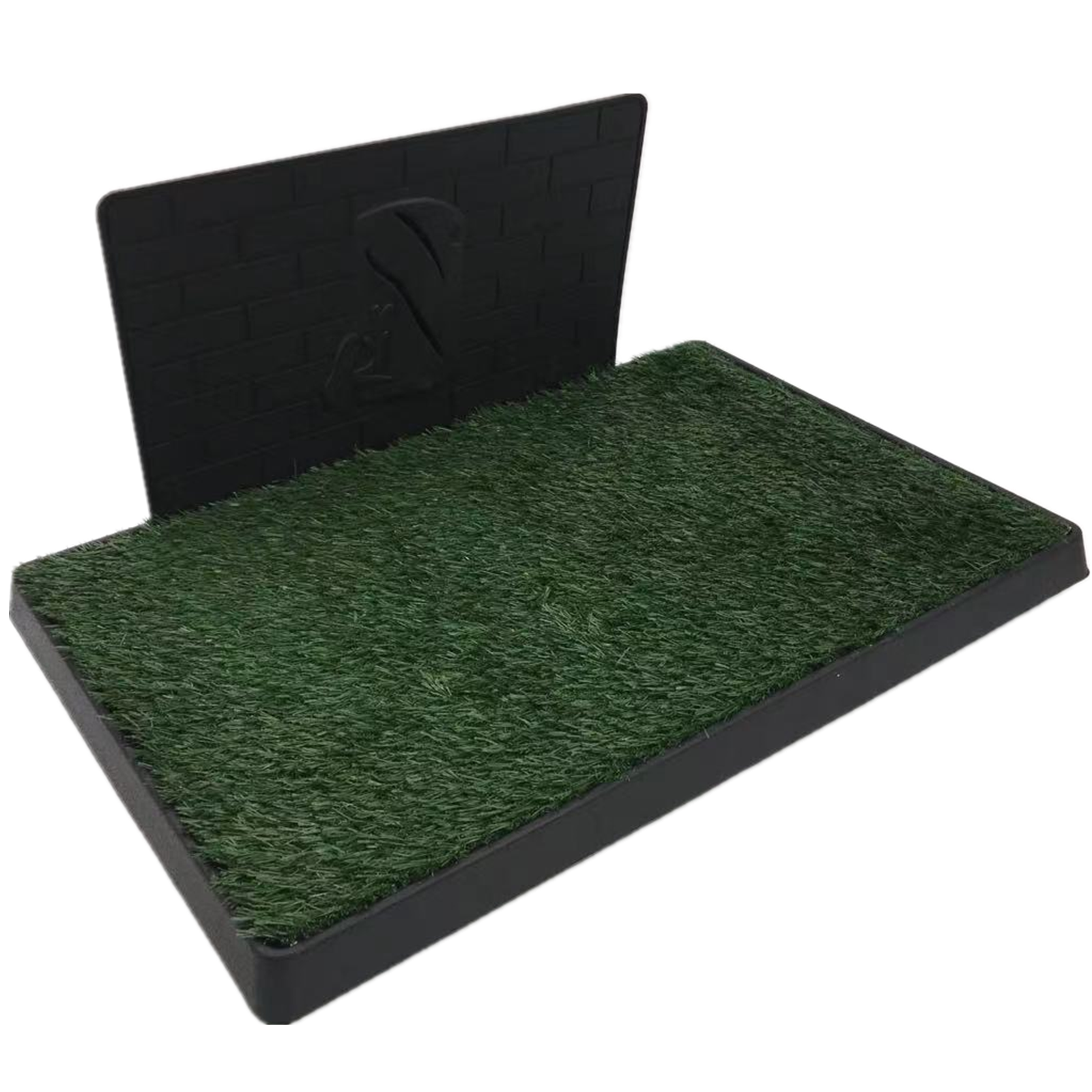 V278-KLW-051-POTTY-WALL-2GRASS-66467-00 YES4PETS XL Indoor Dog Puppy Toilet Grass Potty Training Mat Loo Pad pad with 2 grass - Image 1