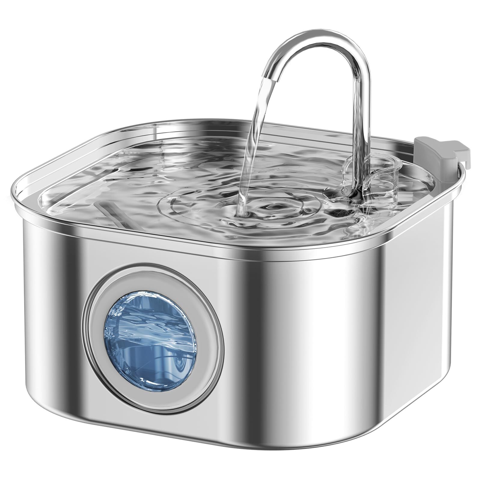 V278-PWS-120-WINDOW-173340-00 YES4PETS 3.2L Automatic Electric Pet Water Fountain Dog Cat Stainless Steel Feeder Bowl Dispenser - Image 1