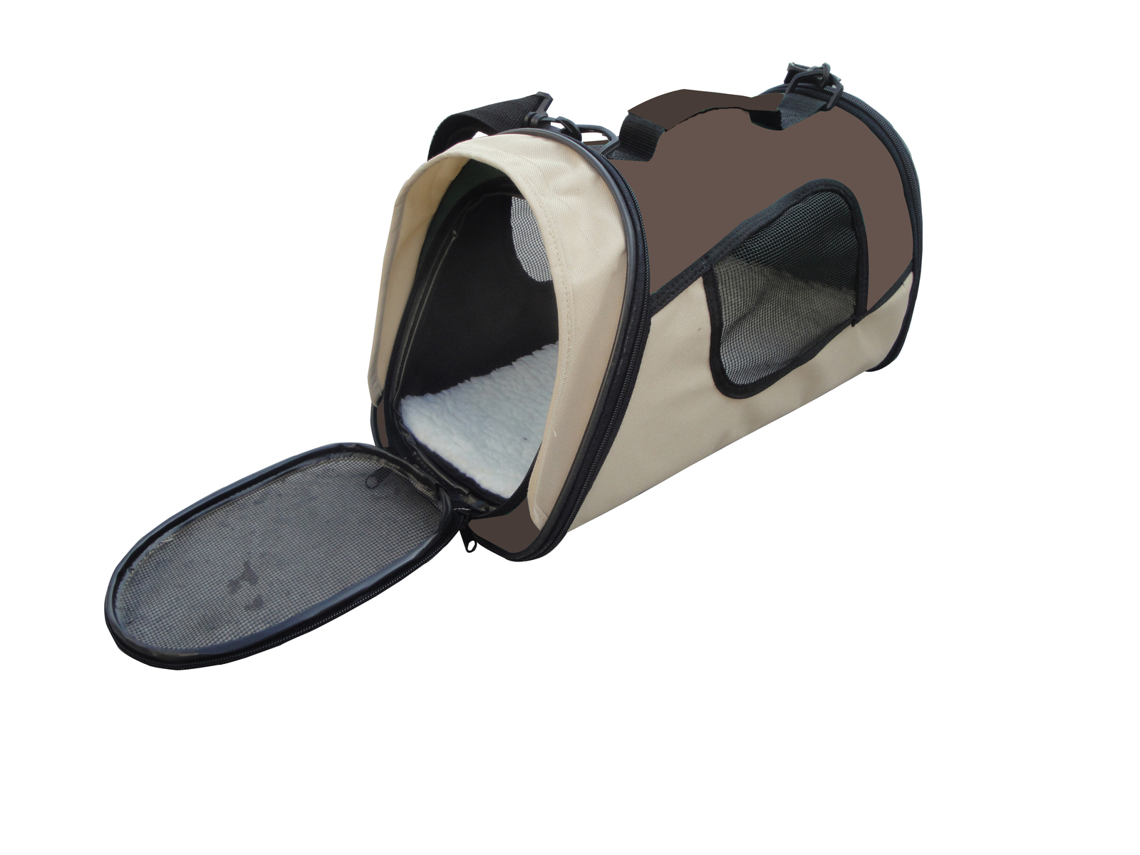 V278-SPC-422527_BROWN-139178-00 YES4PETS Small Pet Dog Cat Rabbit Guinea Pig Ferret Carrier Travel Bag-Brown - Image 1