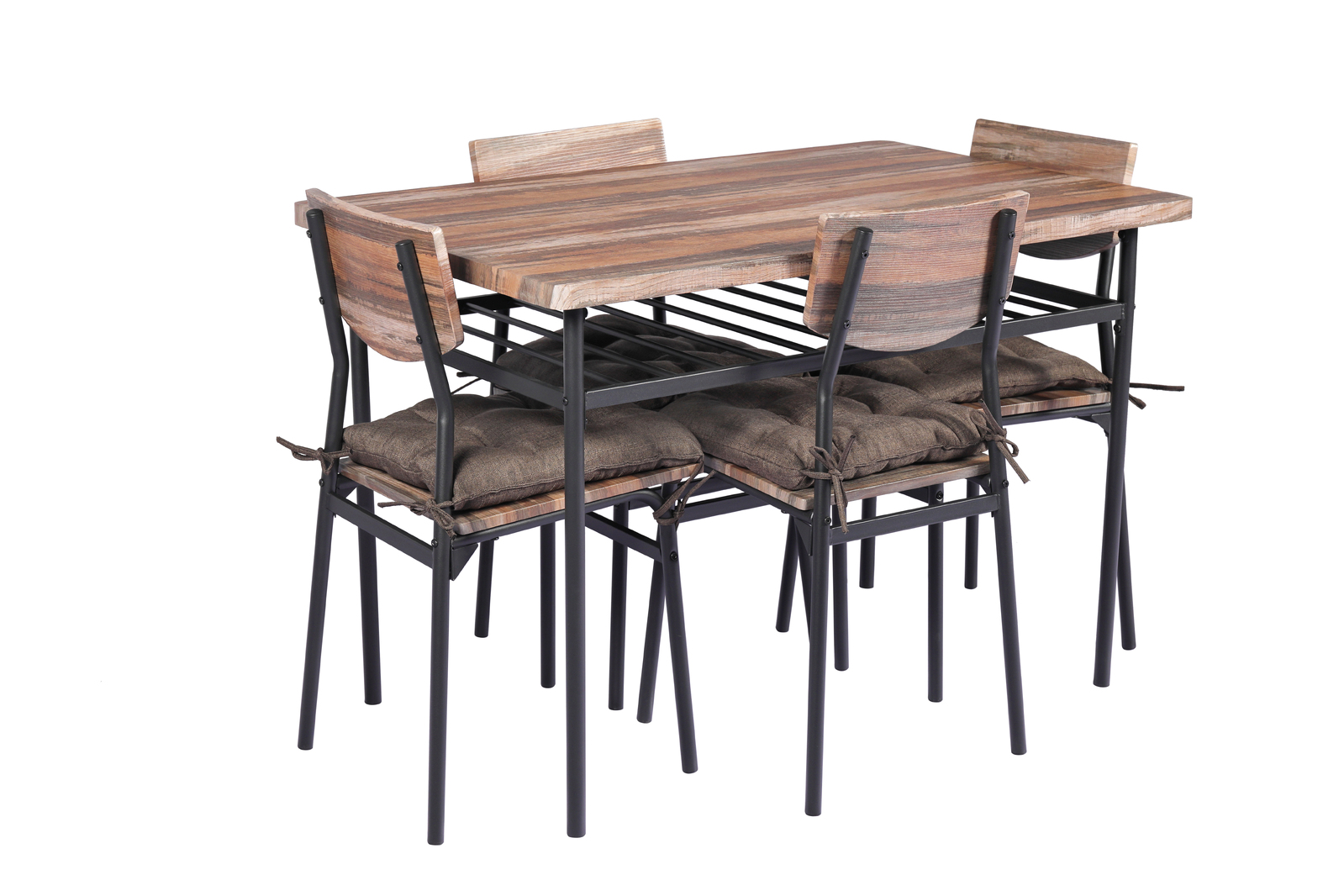 V278-TABLE-CHAIR-1107075-70643-00 YES4HOMES 5 Piece Kitchen Dining Room Table and Chairs Furniture With Cushion Mat - Image 1