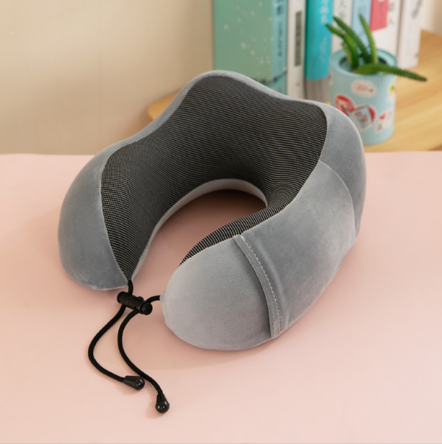 V278-TRV-105-NECK-PILLOW-95575-00 U-shaped Travel Memory Foam Rebound Pillow Sleeping Pad Neck Support Headrest - Image 1