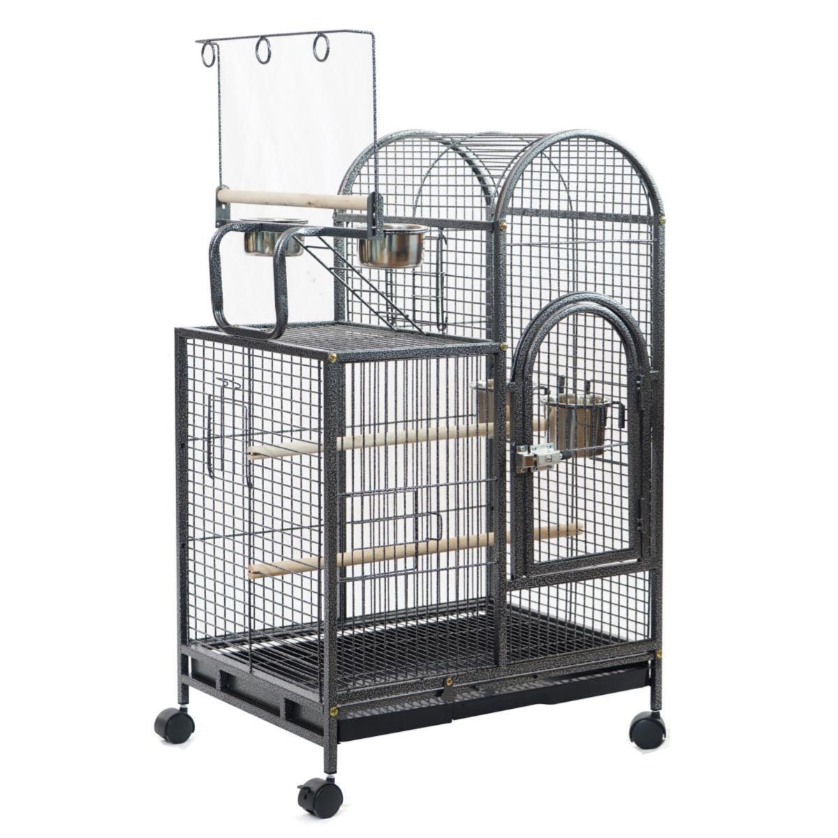 V278-TT07-174556-00 YES4PETS Large Bird Budgie Cage Parrot Aviary Carrier With Wheel - Image 1