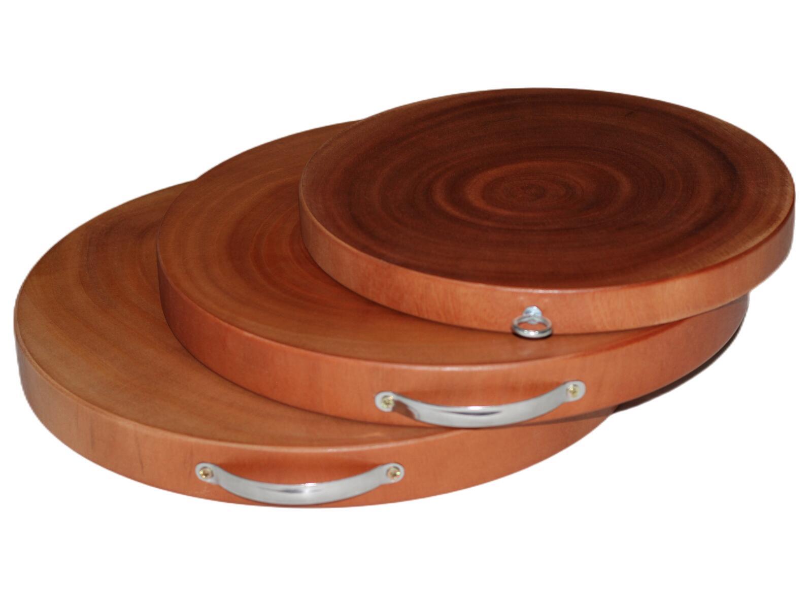 V278-UI-5527-5534-5541-R-BOARD-71297-00 YES4HOMES 3 Natural Hardwood Hygienic Kitchen Cutting Wooden Chopping Board Round - Image 1